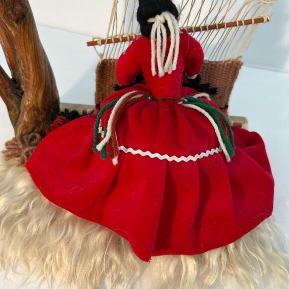 NAVAJO MINI LOOM WITH PICTORIAL WEAVING, CACRBW FIBER ART SCULPTURE VINTAGE RARE - Picture 6 of 16